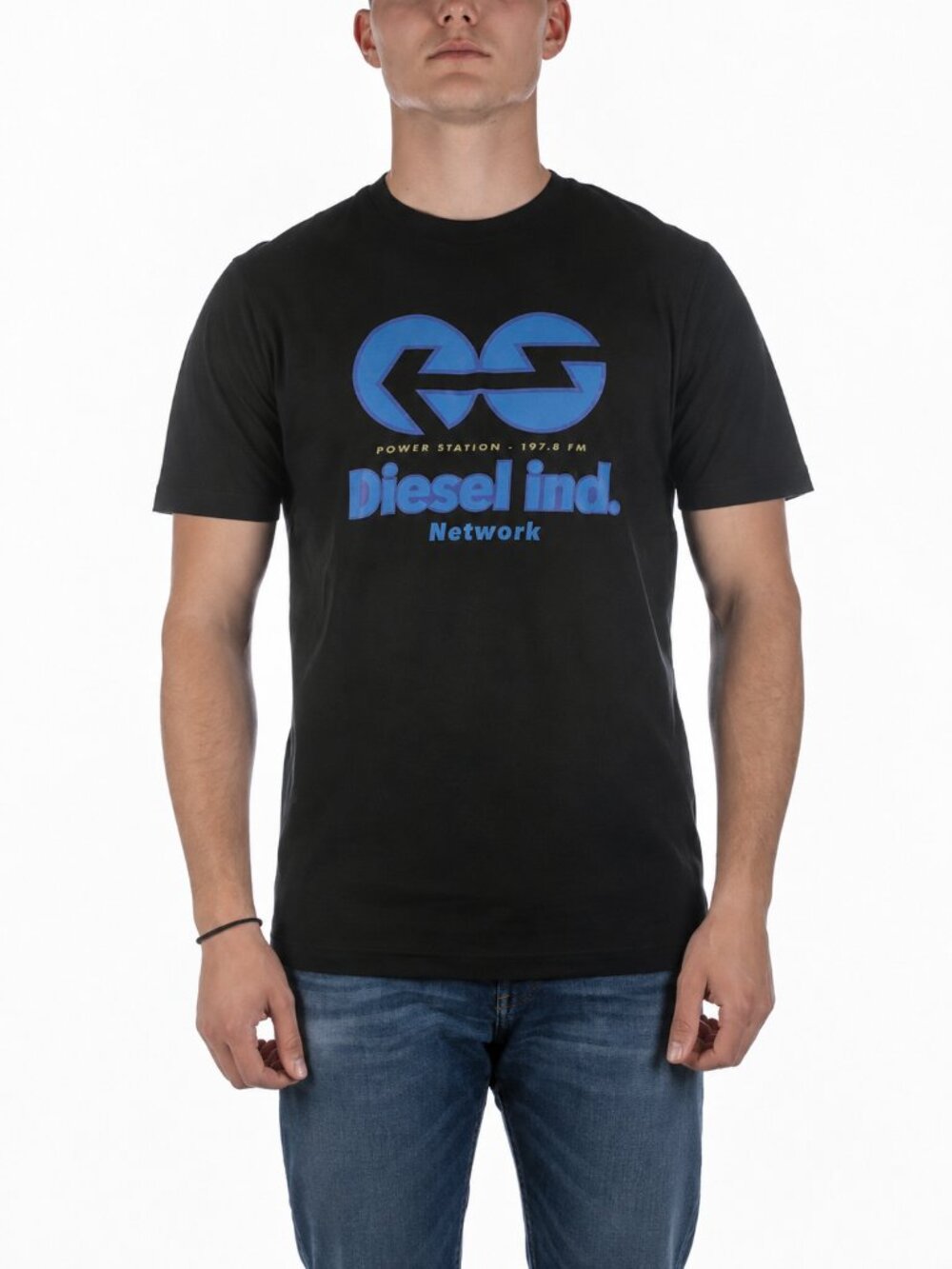 DIESEL Black Graphic T-Shirt | Logo Streetwear Casual | X-Large